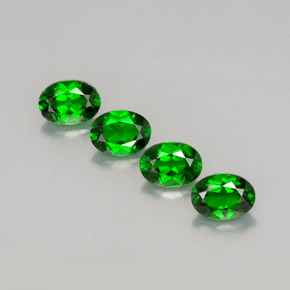 Pedras preciosas de diopsídio de cromo verde natural de  ct, corte oval, VVS-VS