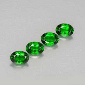 Pedras preciosas de diopsídio de cromo verde natural de  ct, corte oval, VVS-VS