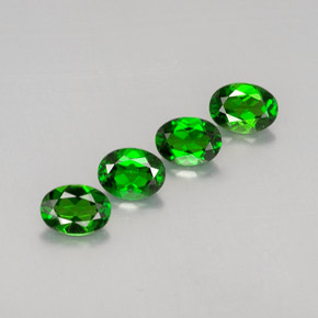 Pedras preciosas de diopsídio de cromo verde natural de  ct, corte oval, VVS-VS