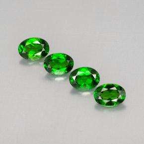 Pedras preciosas de diopsídio de cromo verde natural de  ct, corte oval, VVS-VS
