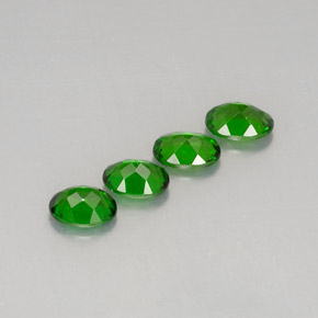 Pedras preciosas de diopsídio de cromo verde natural de  ct, corte oval, VVS-VS