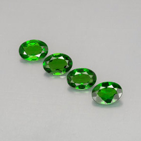 Pedras preciosas de diopsídio de cromo verde natural de  ct, corte oval, VVS-VS