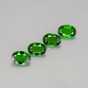Pedras preciosas de diopsídio de cromo verde natural de  ct, corte oval, VVS-VS