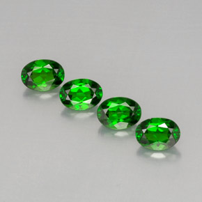 Pedras preciosas de diopsídio de cromo verde natural de  ct, corte oval, VVS-VS