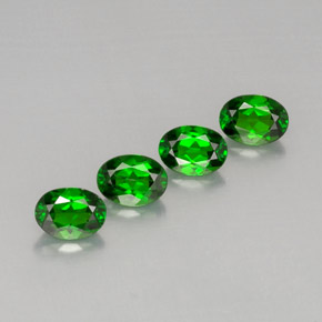 Pedras preciosas de diopsídio de cromo verde natural de  ct, corte oval, VVS-VS