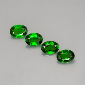 Pedras preciosas de diopsídio de cromo verde natural de  ct, corte oval, VVS-VS