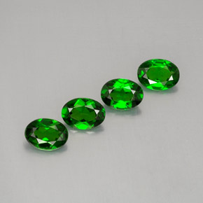 Pedras preciosas de diopsídio de cromo verde natural de  ct, corte oval, VVS-VS