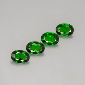 Pedras preciosas de diopsídio de cromo verde natural de  ct, corte oval, VVS-VS