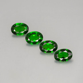 Pedras preciosas de diopsídio de cromo verde natural de  ct, corte oval, VVS-VS