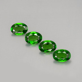 Pedras preciosas de diopsídio de cromo verde natural de  ct, corte oval, VVS-VS