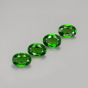 Pedras preciosas de diopsídio de cromo verde natural de  ct, corte oval, VVS-VS