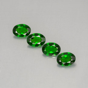 Pedras preciosas de diopsídio de cromo verde natural de  ct, corte oval, VVS-VS