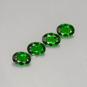 Pedras preciosas de diopsídio de cromo verde natural de  ct, corte oval, VVS-VS