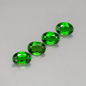 Pedras preciosas de diopsídio de cromo verde natural de  ct, corte oval, VVS-VS