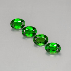 Pedras preciosas de diopsídio de cromo verde natural de  ct, corte oval, VVS-VS