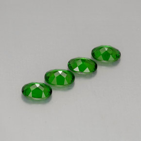 Pedras preciosas de diopsídio de cromo verde natural de  ct, corte oval, VVS-VS