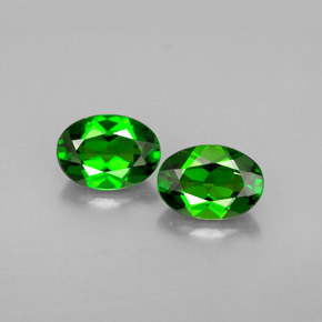 Pedras preciosas de diopsídio de cromo verde natural de  ct, corte oval, VVS-VS
