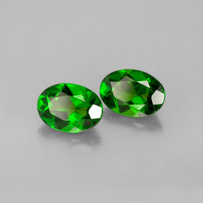 Pedras preciosas de diopsídio de cromo verde natural de  ct, corte oval, VVS-VS