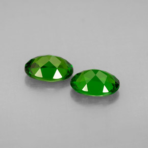 Pedras preciosas de diopsídio de cromo verde natural de  ct, corte oval, VVS-VS