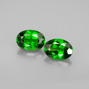 Pedras preciosas de diopsídio de cromo verde natural de  ct, corte oval, VVS-VS