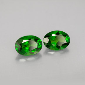 Pedras preciosas de diopsídio de cromo verde natural de  ct, corte oval, VVS-VS