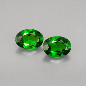 Pedras preciosas de diopsídio de cromo verde natural de  ct, corte oval, VVS-VS