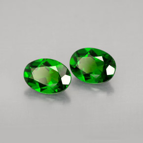 Pedras preciosas de diopsídio de cromo verde natural de  ct, corte oval, VVS-VS