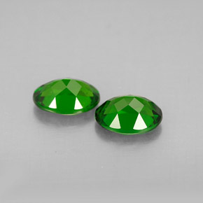 Pedras preciosas de diopsídio de cromo verde natural de  ct, corte oval, VVS-VS
