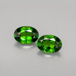 Pedras preciosas de diopsídio de cromo verde natural de  ct, corte oval, VVS-VS