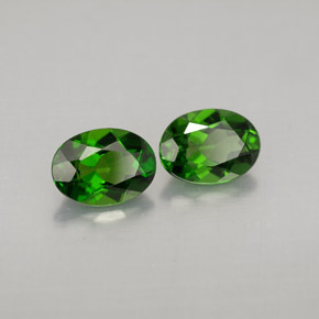 Pedras preciosas de diopsídio de cromo verde natural de  ct, corte oval, VVS-VS