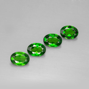Pedras preciosas de diopsídio de cromo verde natural de  ct, corte oval, VVS-VS
