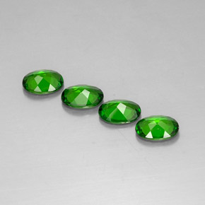 Pedras preciosas de diopsídio de cromo verde natural de  ct, corte oval, VVS-VS