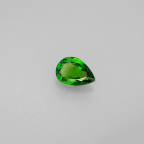 Diopsídio de cromo verde natural 0,51ct, formato de pêra, VVS-VS