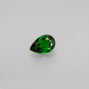 Diopsídio de cromo verde natural 0,72ct, formato de pêra, VVS-VS