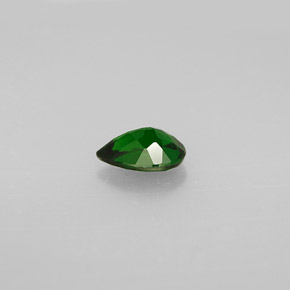Diopsídio de cromo verde natural 0,72ct, formato de pêra, VVS-VS