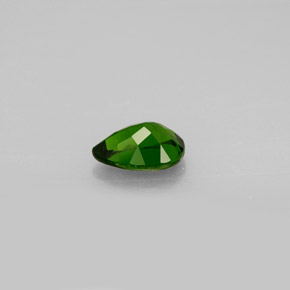 Diopsídio de cromo verde natural 0,78ct, formato de pêra, VVS-VS