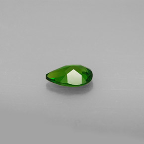 Diopsídio de cromo verde natural 0,66ct, formato de pêra, VVS-VS