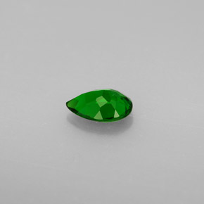 Diopsídio de cromo verde natural 0,73ct, formato de pêra, VS