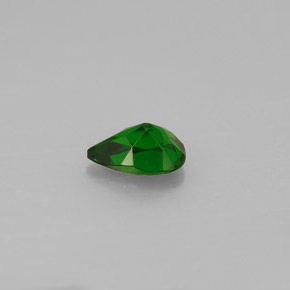 Diopsídio de cromo verde natural 0,74ct, formato de pêra, VS