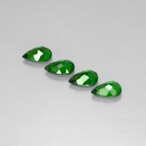 Pedras preciosas de Diopsídio de Cromo Verde natural de  ct, Formato de pêra, VVS-VS