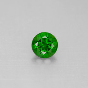 Diopsídio de cromo verde natural 0,49ct, corte redondo, VS