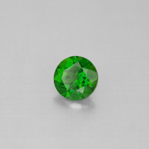 Diopsídio de cromo verde natural 0,49ct, corte redondo, VS