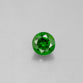 Diopsídio de cromo verde natural 0,56ct, corte redondo, VS