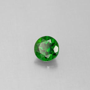 Diopsídio de cromo verde natural 0,56ct, corte redondo, VS