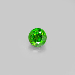 Diopsídio de cromo verde natural 0,56ct, corte redondo, VS