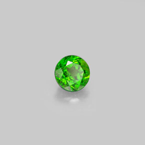 Diopsídio de cromo verde natural 0,56ct, corte redondo, VS