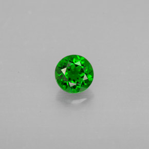 Diopsídio de cromo verde natural 0,49ct, corte redondo, VS