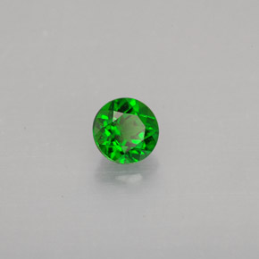 Diopsídio de cromo verde natural 0,49ct, corte redondo, VS