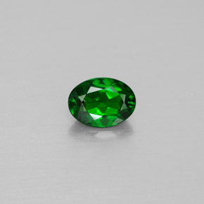 Diopsídio de cromo verde natural 0,87ct, corte oval, SI
