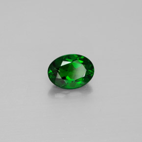 Diopsídio de cromo verde natural 0,87ct, corte oval, SI